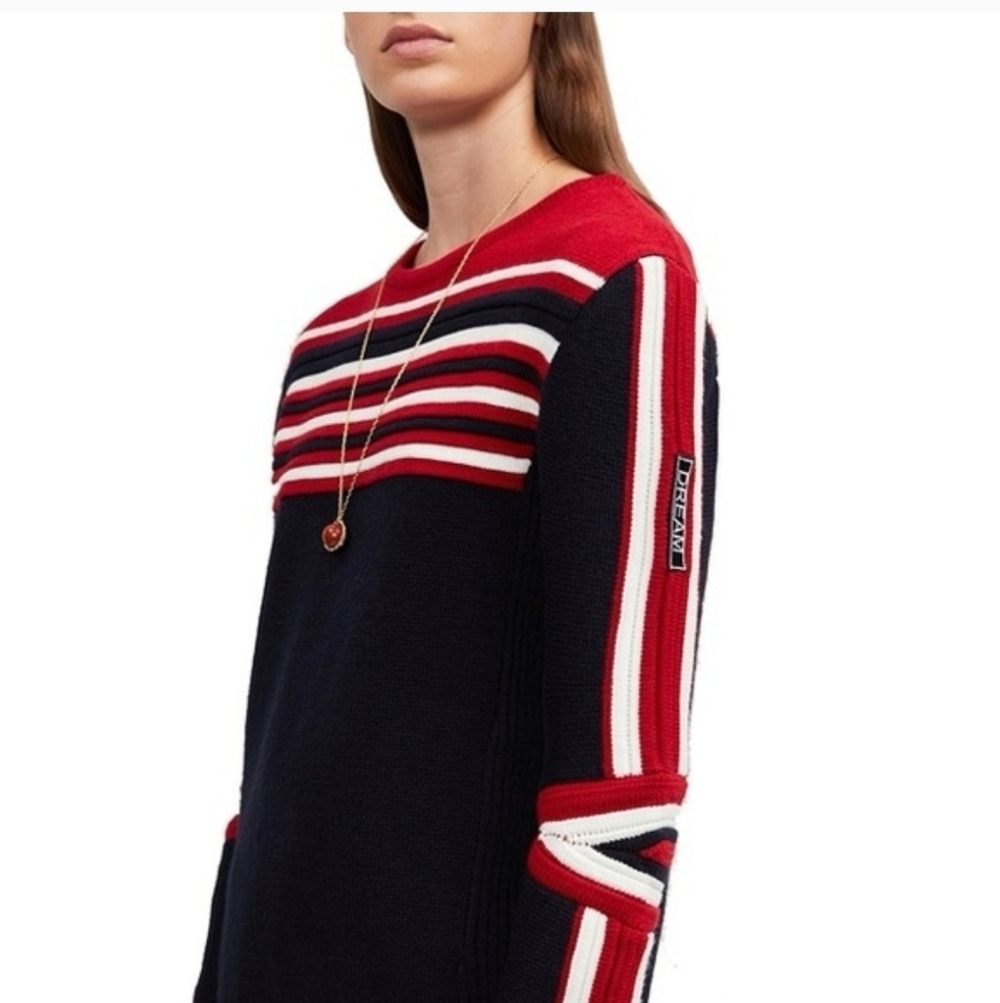 Maje "Dream" blue red and white sweater size S(1) BNWT